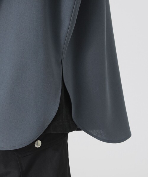 LOVELESS（ラブレス）の「ウールミックスポプリンジップシャツ（シャツ/ブラウス・メンズ・ブラック/ライトブルー・M/L）」の11枚目の写真