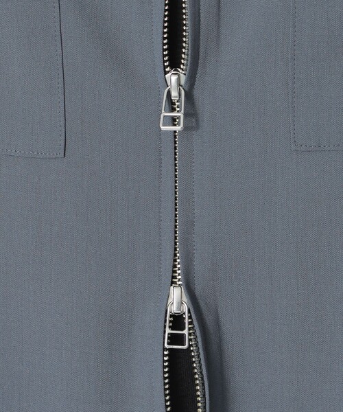 LOVELESS（ラブレス）の「ウールミックスポプリンジップシャツ（シャツ/ブラウス・メンズ・ブラック/ライトブルー・M/L）」の12枚目の写真