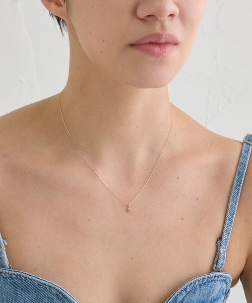 JUPITER（ジュピター）の「【K10】エブリデイスマイルモチーフネックレス/40cm　長さ調整可能（ネックレス・レディース・ゴールド・FREE）」の3枚目の写真