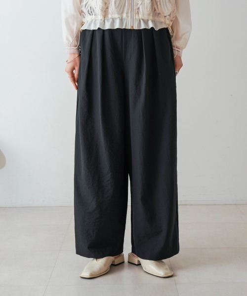 Bou Jeloud（ブージュルード）の「ストレッチテックチノワイドパンツ（チノパンツ・レディース・カーキ/ブラック/ベージュ・FREE）」の20枚目の写真