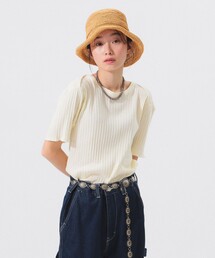 BEAMS BOY | ジャガード リブ セーラー Tシャツ(Tシャツ/カットソー)