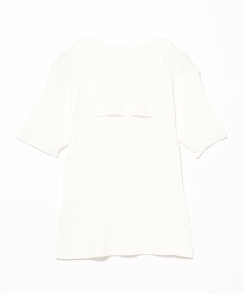 BEAMS BOY（ビームスボーイ）の「ジャガード リブ セーラー Tシャツ（Tシャツ/カットソー・レディース・オフホワイト/グレー/クリーム・ONE SIZE）」の5枚目の写真