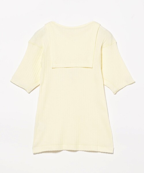 BEAMS BOY（ビームスボーイ）の「ジャガード リブ セーラー Tシャツ（Tシャツ/カットソー・レディース・オフホワイト/グレー/クリーム・ONE SIZE）」の13枚目の写真