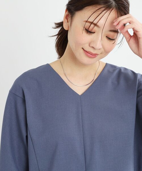 Reflect（リフレクト）の「【夏SALE／チェーン長さ調節可】カーブラインネックレス（ネックレス・レディース・ゴールド/シルバー・00）」の6枚目の写真