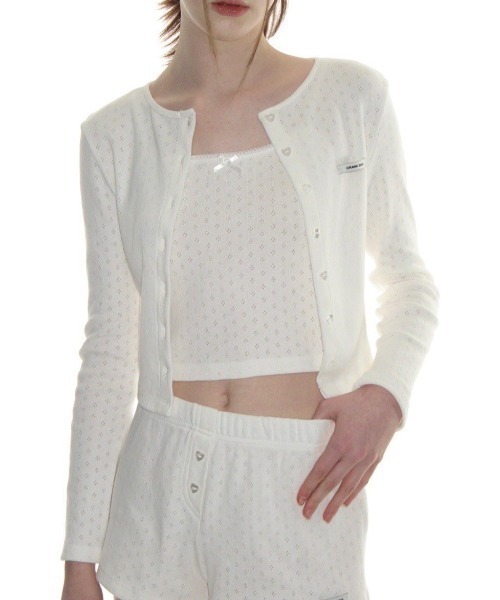 CRANK(クランク)の「【CRANK】LACE EYELET SLEEVELESS / 【クランク】レースアイレットキャミソール(キャミソール・レディース・ホワイト/レッド/ブラック・ONE SIZE)」の2枚目の写真