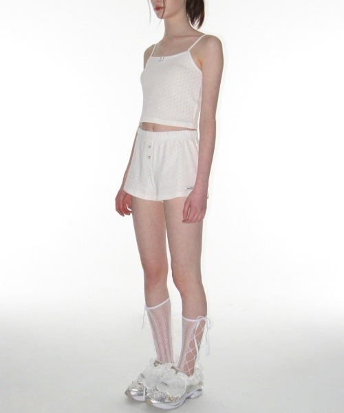 CRANK(クランク)の「【CRANK】LACE EYELET SLEEVELESS / 【クランク】レースアイレットキャミソール(キャミソール・レディース・ホワイト/レッド/ブラック・ONE SIZE)」の11枚目の写真