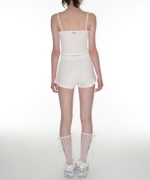 CRANK(クランク)の「【CRANK】LACE EYELET SLEEVELESS / 【クランク】レースアイレットキャミソール(キャミソール・レディース・ホワイト/レッド/ブラック・ONE SIZE)」の10枚目の写真