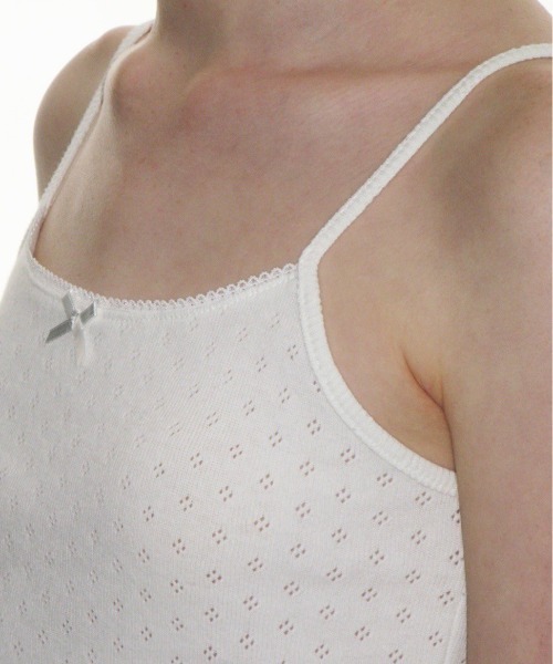 CRANK(クランク)の「【CRANK】LACE EYELET SLEEVELESS / 【クランク】レースアイレットキャミソール(キャミソール・レディース・ホワイト/レッド/ブラック・ONE SIZE)」の9枚目の写真
