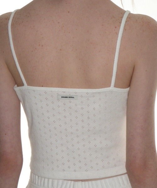 CRANK(クランク)の「【CRANK】LACE EYELET SLEEVELESS / 【クランク】レースアイレットキャミソール(キャミソール・レディース・ホワイト/レッド/ブラック・ONE SIZE)」の8枚目の写真