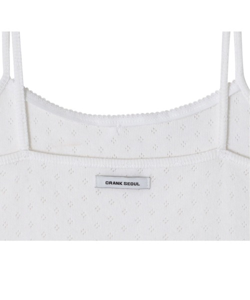 CRANK(クランク)の「【CRANK】LACE EYELET SLEEVELESS / 【クランク】レースアイレットキャミソール(キャミソール・レディース・ホワイト/レッド/ブラック・ONE SIZE)」の4枚目の写真