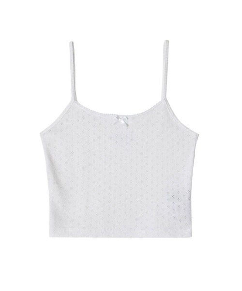 CRANK(クランク)の「【CRANK】LACE EYELET SLEEVELESS / 【クランク】レースアイレットキャミソール(キャミソール・レディース・ホワイト/レッド/ブラック・ONE SIZE)」の7枚目の写真