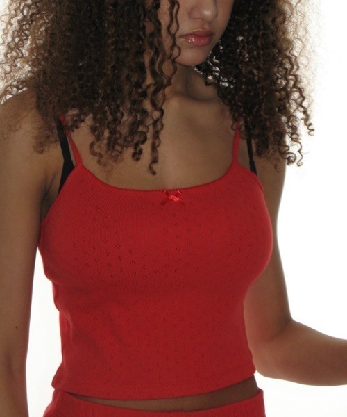 CRANK(クランク)の「【CRANK】LACE EYELET SLEEVELESS / 【クランク】レースアイレットキャミソール(キャミソール・レディース・ホワイト/レッド/ブラック・ONE SIZE)」の21枚目の写真
