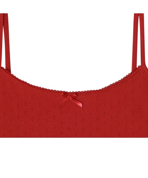 CRANK(クランク)の「【CRANK】LACE EYELET SLEEVELESS / 【クランク】レースアイレットキャミソール(キャミソール・レディース・ホワイト/レッド/ブラック・ONE SIZE)」の14枚目の写真