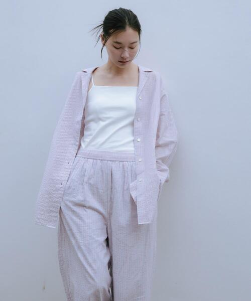 URBAN RESEARCH（アーバンリサーチ）の「new basic　インドコットンサッカーストライプシャツ（シャツ/ブラウス・レディース・ライトベージュ/レッド・FREE）」の8枚目の写真