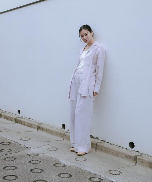 URBAN RESEARCH（アーバンリサーチ）の「new basic　インドコットンサッカーストライプシャツ（シャツ/ブラウス・レディース・ライトベージュ/レッド・FREE）」の13枚目の写真