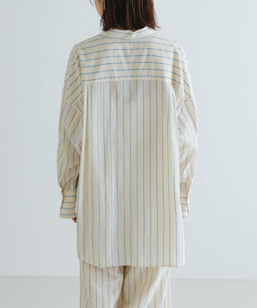 URBAN RESEARCH / アーバンリサーチ new basic　インドコットンサッカーストライプシャツ new basic インドコットンサッカーストライプシャツ[URA5-23C013