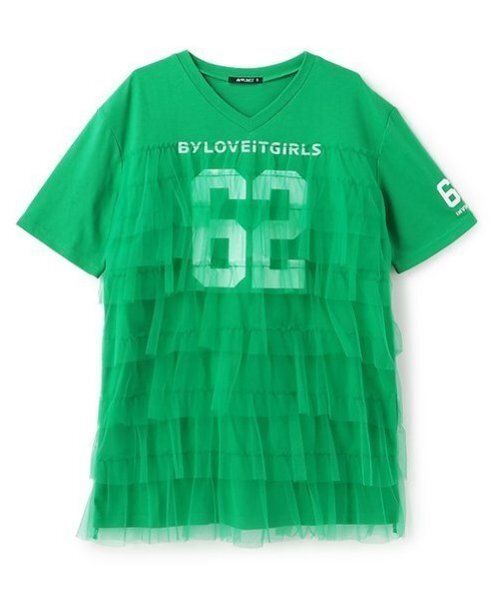 by LOVEiT(バイラビット)の「リメイク風ナンバーワンピース(ワンピース・キッズ・ブラック/オフホワイト/グリーン・120cm/130cm/140cm/150cm/160cm)」の3枚目の写真