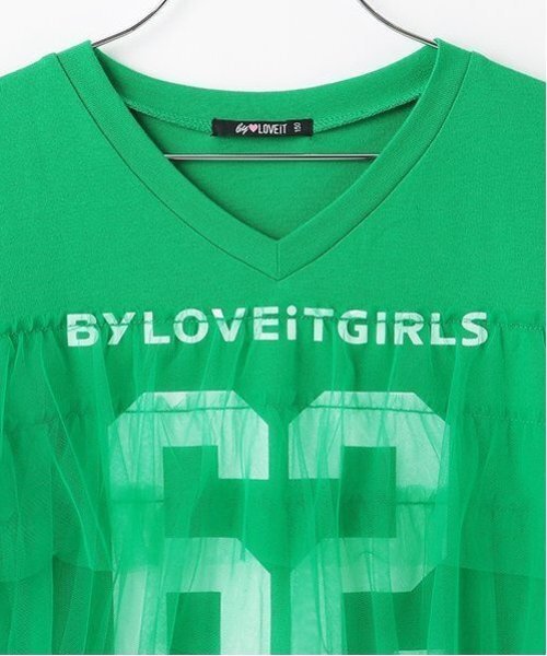 by LOVEiT(バイラビット)の「リメイク風ナンバーワンピース(ワンピース・キッズ・ブラック/オフホワイト/グリーン・120cm/130cm/140cm/150cm/160cm)」の4枚目の写真