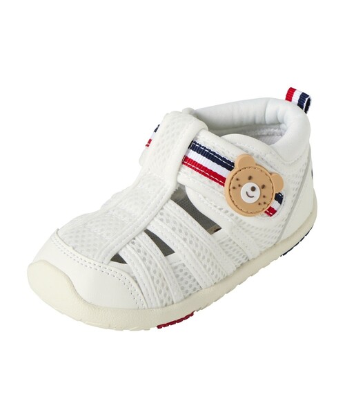 HOT BISCUITS（ホットビスケッツ）の「ダブルラッセル 水抜けサンダル（スニーカー・キッズ・ホワイト/ピンク/マルチ・14.5cm/16cm/15.5cm/15cm/13cm/14cm/13.5cm）」の5枚目の写真