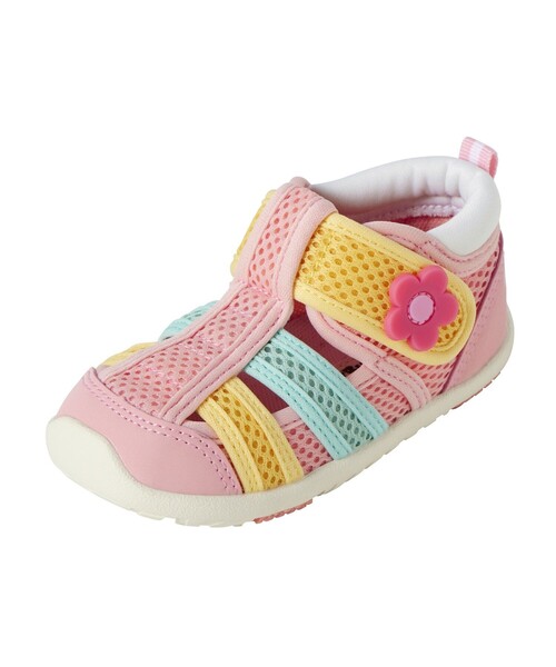 HOT BISCUITS（ホットビスケッツ）の「ダブルラッセル 水抜けサンダル（スニーカー・キッズ・ホワイト/ピンク/マルチ・14.5cm/16cm/15.5cm/15cm/13cm/14cm/13.5cm）」の19枚目の写真