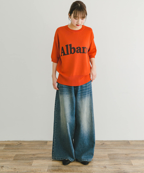 ITEMS URBANRESEARCH（アイテムズ アーバンリサーチ）の「ソウバリロゴニット（ニット/セーター・レディース・ネイビー/オレンジ/オフホワイト・FREE）」の10枚目の写真