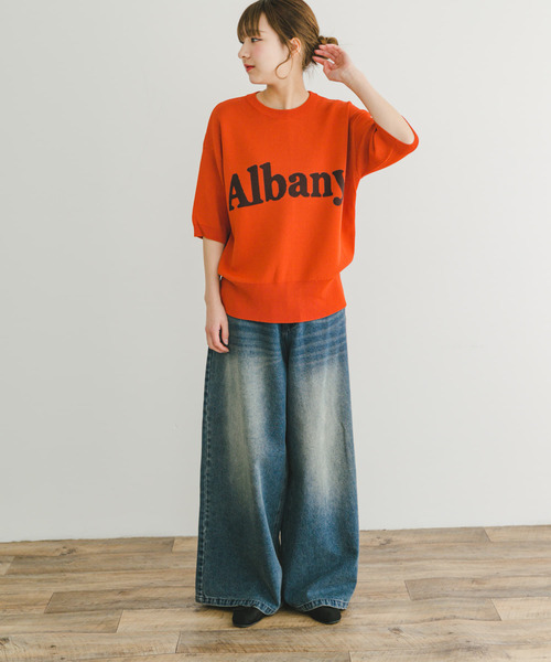 ITEMS URBANRESEARCH（アイテムズ アーバンリサーチ）の「ソウバリロゴニット（ニット/セーター・レディース・ネイビー/オレンジ/オフホワイト・FREE）」の11枚目の写真