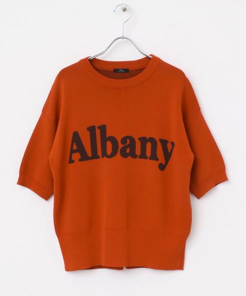 ITEMS URBANRESEARCH(アイテムズ アーバンリサーチ)の「ソウバリロゴニット(ニット/セーター・レディース・ネイビー/オレンジ/オフホワイト・FREE)」の5枚目の写真