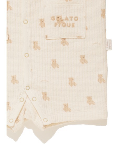 gelato pique(ジェラートピケ)の「【BABY】ぬいぐるみ柄ロンパース(ロンパース・キッズ・ベージュ/オフホワイト/ピンク/ラベンダー/ミント/ブルー/ライトピンク・80/70)」の11枚目の写真