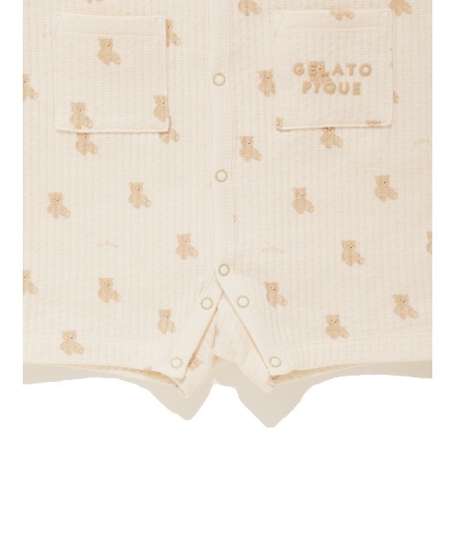 gelato pique(ジェラートピケ)の「【BABY】ぬいぐるみ柄ロンパース(ロンパース・キッズ・ベージュ/オフホワイト/ピンク/ラベンダー/ミント/ブルー/ライトピンク・80/70)」の13枚目の写真