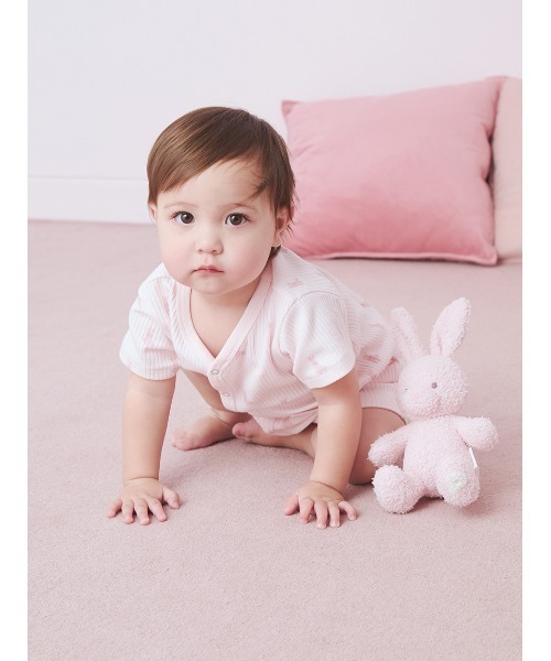 gelato pique(ジェラートピケ)の「【BABY】ぬいぐるみ柄ロンパース(ロンパース・キッズ・ベージュ/オフホワイト/ピンク/ラベンダー/ミント/ブルー/ライトピンク・80/70)」の17枚目の写真
