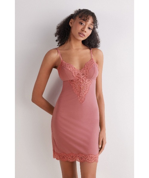 BスーツM Embrace Simplicityコットン＆レースインティミッシミ Intimissimi インナーシャツ 肌着 Embrace Simplicity コットン
