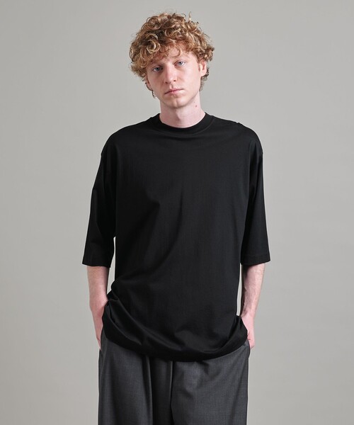 LOEFF（ロエフ）の「＜LOEFF＞スビンコットン ショートスリーブ Tシャツ MEN’S（Tシャツ/カットソー・メンズ・ホワイト/ダークブラウン/オレンジ/ブラック・1/2）」の6枚目の写真