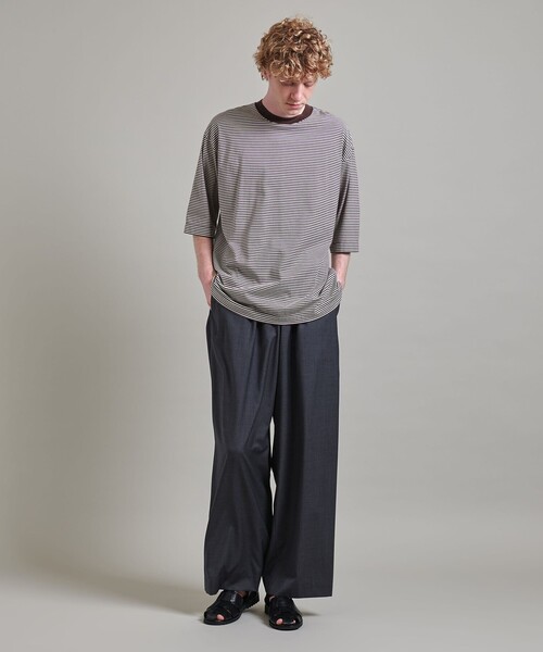 LOEFF（ロエフ）の「＜LOEFF＞スビンコットン ショートスリーブ Tシャツ MEN’S（Tシャツ/カットソー・メンズ・ホワイト/ダークブラウン/オレンジ/ブラック・1/2）」の13枚目の写真