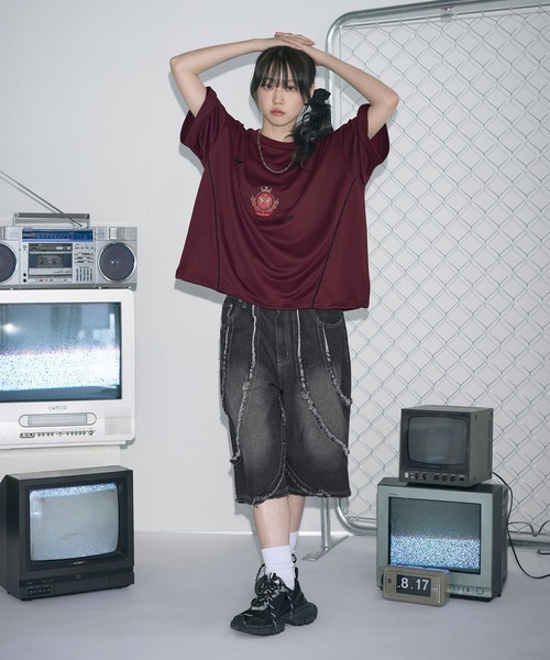 MSG(エムエスジー)の「Buyer's Select/バイアス&トライバルフリンジ5ポケットBIGショーツ(その他パンツ・メンズ・ブラック系/ブラック系2/ネイビー系/ネイビー系2・M/L)」の12枚目の写真