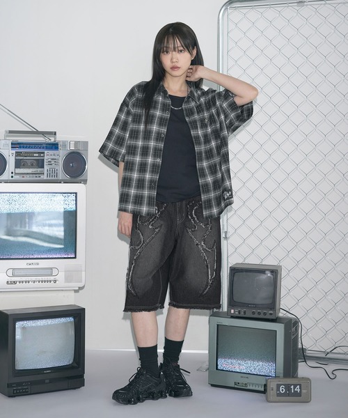 MSG(エムエスジー)の「Buyer's Select/バイアス&トライバルフリンジ5ポケットBIGショーツ(その他パンツ・メンズ・ブラック系/ブラック系2/ネイビー系/ネイビー系2・M/L)」の20枚目の写真