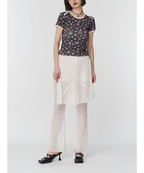 jouetie（ジュエティ）の「【Miller×jouetie】クルーネックTシャツ（Tシャツ/カットソー・レディース・ブルー/アイボリー/ブラック・MEDIUM）」の22枚目の写真