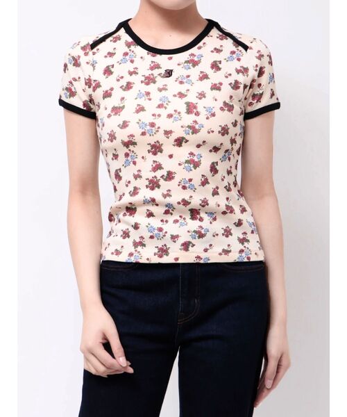 jouetie（ジュエティ）の「【Miller×jouetie】クルーネックTシャツ（Tシャツ/カットソー・レディース・ブルー/アイボリー/ブラック・MEDIUM）」の9枚目の写真