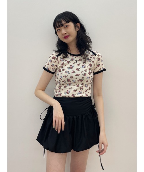 jouetie（ジュエティ）の「【Miller×jouetie】クルーネックTシャツ（Tシャツ/カットソー・レディース・ブルー/アイボリー/ブラック・MEDIUM）」の4枚目の写真