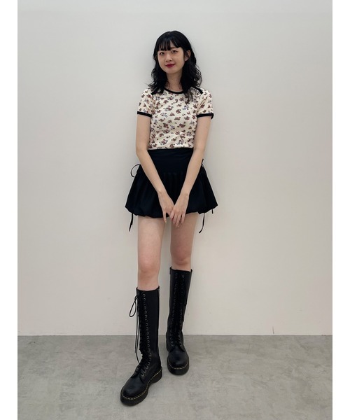 jouetie（ジュエティ）の「【Miller×jouetie】クルーネックTシャツ（Tシャツ/カットソー・レディース・ブルー/アイボリー/ブラック・MEDIUM）」の5枚目の写真