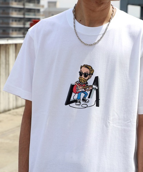 MELLOW（メロー）の「L.A MARVIE3 SS TEE（Tシャツ/カットソー・メンズ・グリーン/ホワイト/ピンク・M/L/XL）」の7枚目の写真