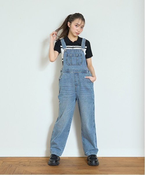 セール】【ベーシック】【GOODPRICE】デニムオーバーオール（つなぎ