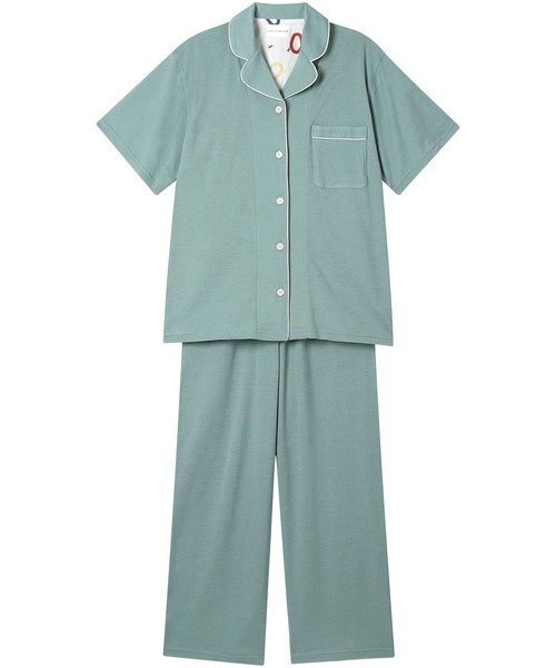 une nana cool(ウンナナクール)の「【綿100%】強撚天竺半袖パジャマ MADE WITH LIBERTY FABRIC(ルームウェア/パジャマ・レディース・バイオレット/オリーブ/スモークピンク/ライトグリーン/オレンジ/レッドパープル・M/L)」の3枚目の写真