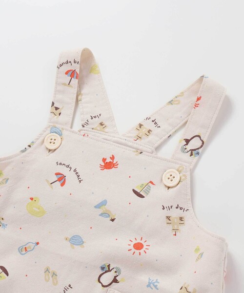 SLAP SLIP BABY（スラップスリップベビー）の「【お揃い】恐竜海モチーフ総柄サロペット+海のいきものプリントボディミニセットベビー(70~80cm)（その他ベビーウェア・キッズ・ベージュ系その他/ホワイト系その他2・80ｃｍ/70cm）」の14枚目の写真