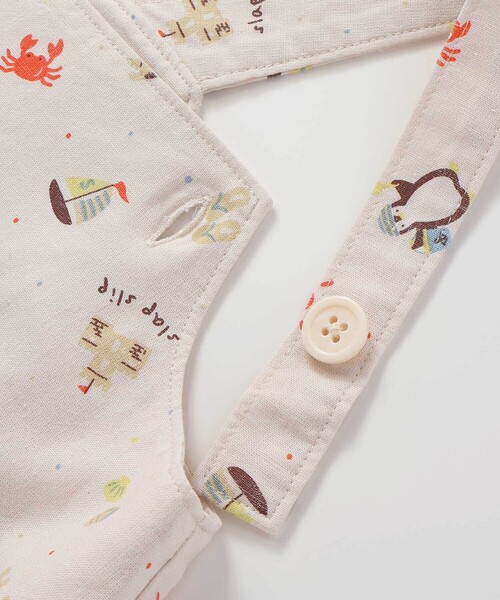 SLAP SLIP BABY（スラップスリップベビー）の「【お揃い】恐竜海モチーフ総柄サロペット+海のいきものプリントボディミニセットベビー(70~80cm)（その他ベビーウェア・キッズ・ベージュ系その他/ホワイト系その他2・80ｃｍ/70cm）」の15枚目の写真
