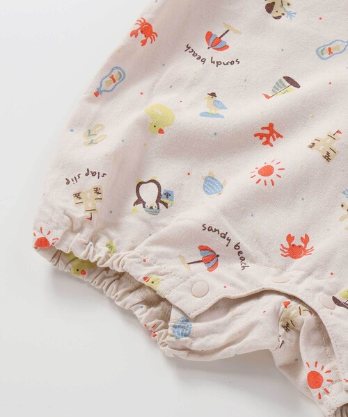 SLAP SLIP BABY（スラップスリップベビー）の「【お揃い】恐竜海モチーフ総柄サロペット+海のいきものプリントボディミニセットベビー(70~80cm)（その他ベビーウェア・キッズ・ベージュ系その他/ホワイト系その他2・80ｃｍ/70cm）」の17枚目の写真