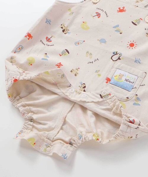 SLAP SLIP BABY（スラップスリップベビー）の「【お揃い】恐竜海モチーフ総柄サロペット+海のいきものプリントボディミニセットベビー(70~80cm)（その他ベビーウェア・キッズ・ベージュ系その他/ホワイト系その他2・80ｃｍ/70cm）」の18枚目の写真