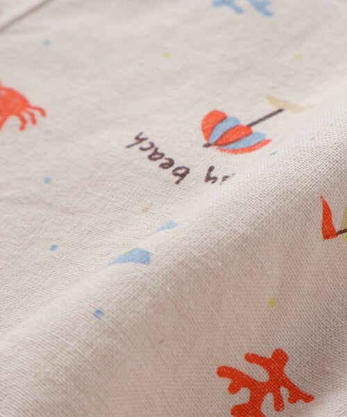 SLAP SLIP BABY（スラップスリップベビー）の「【お揃い】恐竜海モチーフ総柄サロペット+海のいきものプリントボディミニセットベビー(70~80cm)（その他ベビーウェア・キッズ・ベージュ系その他/ホワイト系その他2・80ｃｍ/70cm）」の7枚目の写真