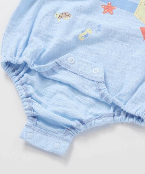 SLAP SLIP BABY（スラップスリップベビー）の「【お揃い】恐竜海モチーフ総柄サロペット+海のいきものプリントボディミニセットベビー(70~80cm)（その他ベビーウェア・キッズ・ベージュ系その他/ホワイト系その他2・80ｃｍ/70cm）」の12枚目の写真