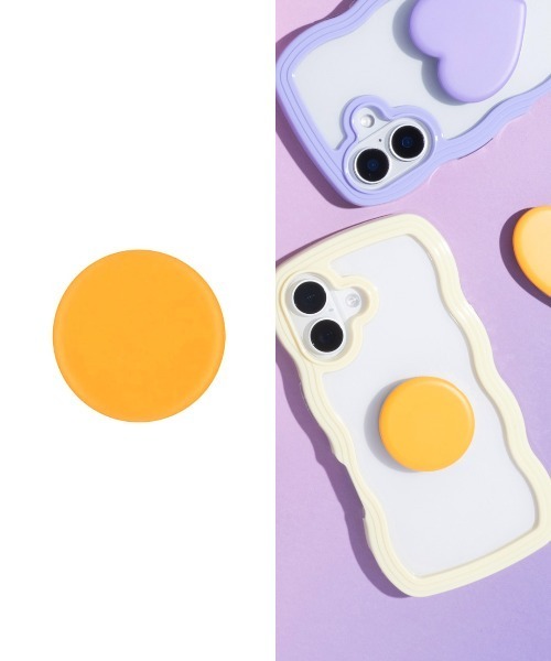 Hamee（ハミィ）の「Griptok グリップトック スマホグリップ (マカロン)（スマホグッズ・レディース・ネイビー/ミント/イエロー/パープル/レッド/ピンク/ネイビー系2/ブラック系2/イエロー系2/ブルー系2/パープル系2/ブルー/ライトグリーン系2/ブラック/レッド系2/ピンク系2・FREE）」の11枚目の写真