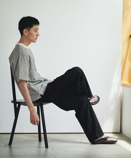 URBAN RESEARCH Sonny Label（アーバンリサーチサニーレーベル）の「『接触冷感/イージーケア』リネン混ショートスリーブTシャツ（Tシャツ/カットソー・メンズ・ホワイト系その他/チャコールグレー/ネイビー/ブラック・MEDIUM/LARGE/X-LARGE）」の6枚目の写真